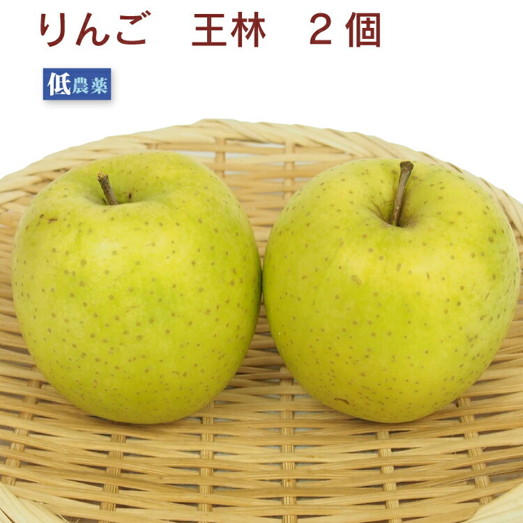 りんご 王林 青森県産 低農薬栽培 2個