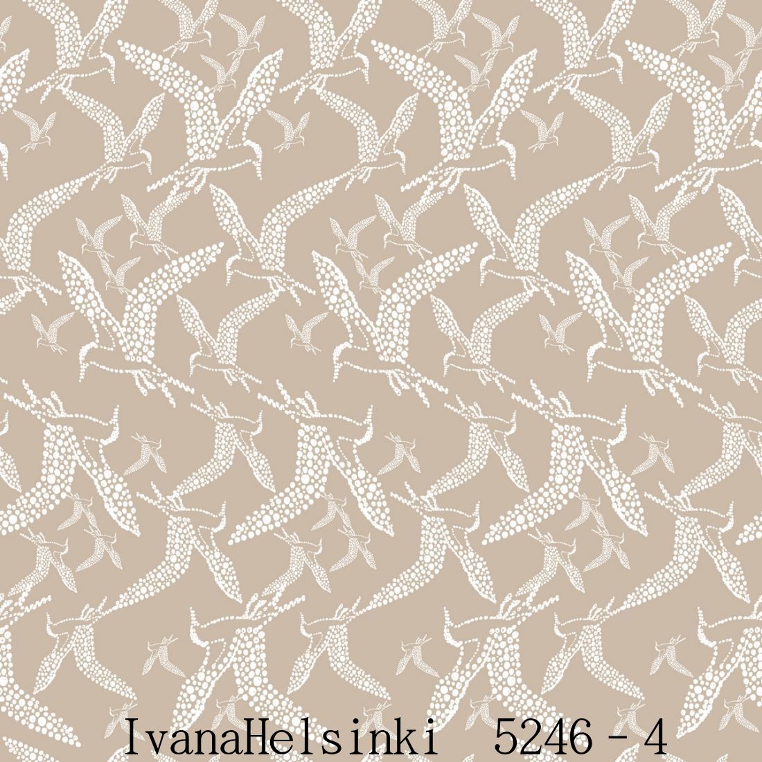 《セール！》IvanaHelsinki イヴァナヘルシンキフィンランド製　壁紙5246-4【 53cm幅×10m巻 】裏面：フリース素材鳥…