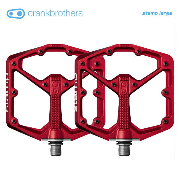 crankbrothers クランクブラザーズ PEDAL ペダルstamp 7 large スタンプ7 ラージ レッド(左右ペア)