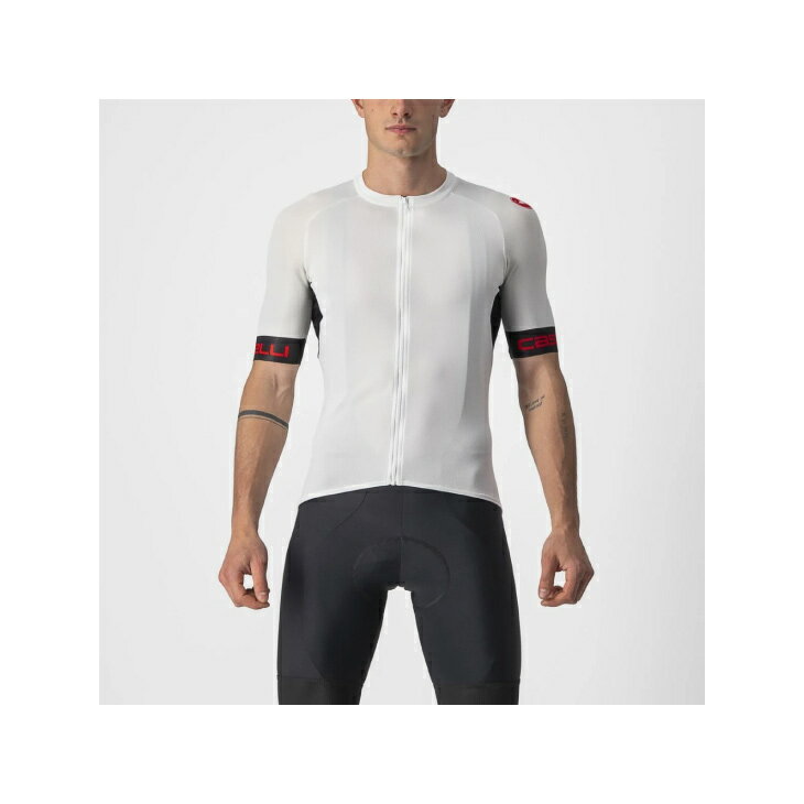 (即納)CASTELLI カステリ ENTRATA 6 JERSEY エントラータ 6 半袖ジャージ アイボリー/ライトブラック-レッド メンズ(8050949585177)