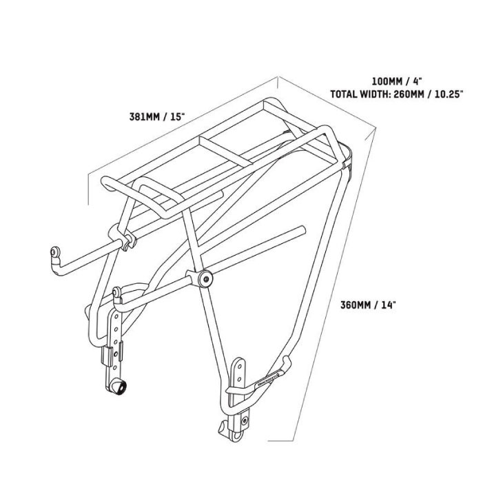 BLACKBURN ブラックバーン OUTPOST REAR WORLD TOURING RACK アウトポスト リア ワールド ツーリング ラック (7149606) リアラック キャリア 2