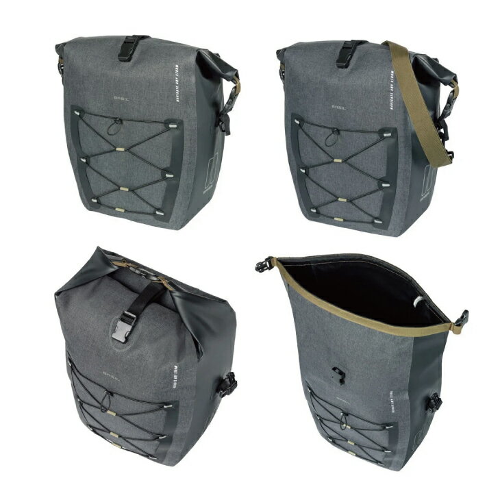 BASIL バジル NAVIGATOR STORM SINGLE PANNIER BAG L ナビゲーター ストーム シングル パニアバッグ 25-31L ブラック (020143)(8715019182617) バッグ 3