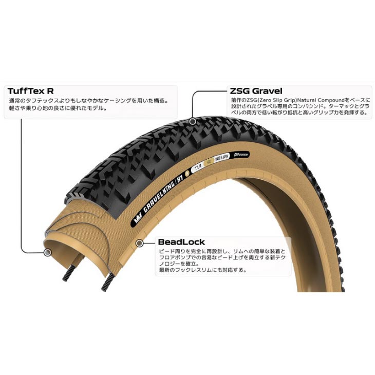 Panaracer パナレーサー GRAVELKING X1 R グラベルキング X1 R TUBELESS READY チ...