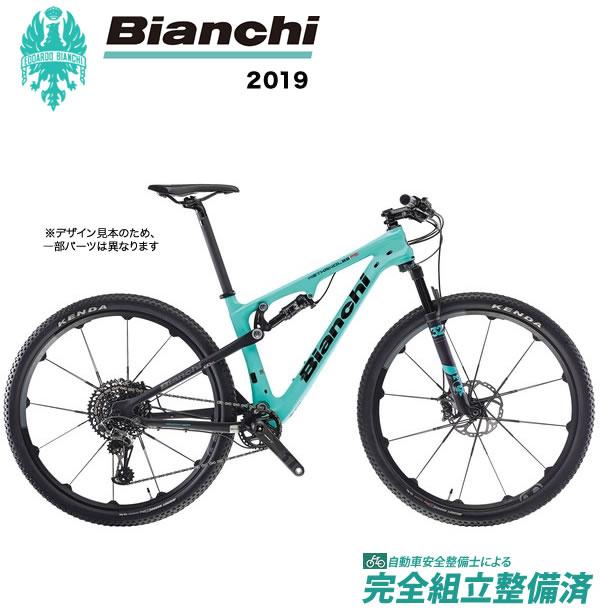 マウンテンバイク 2019年モデル BIANCHI ビアンキ Methanol 9.1 FS Sram XX1 Eagle 1x12 メタノール 9.1 Sram XX1 Eagle 1x12 2A - CK16/Black