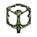 crankbrothers クランクブラザーズ PEDAL STAMP7 SPLATTER LIME GREEN LTD スタンプ7 スプラッターペイント ライムグリーン (限定カラー) 左右ペア フラット