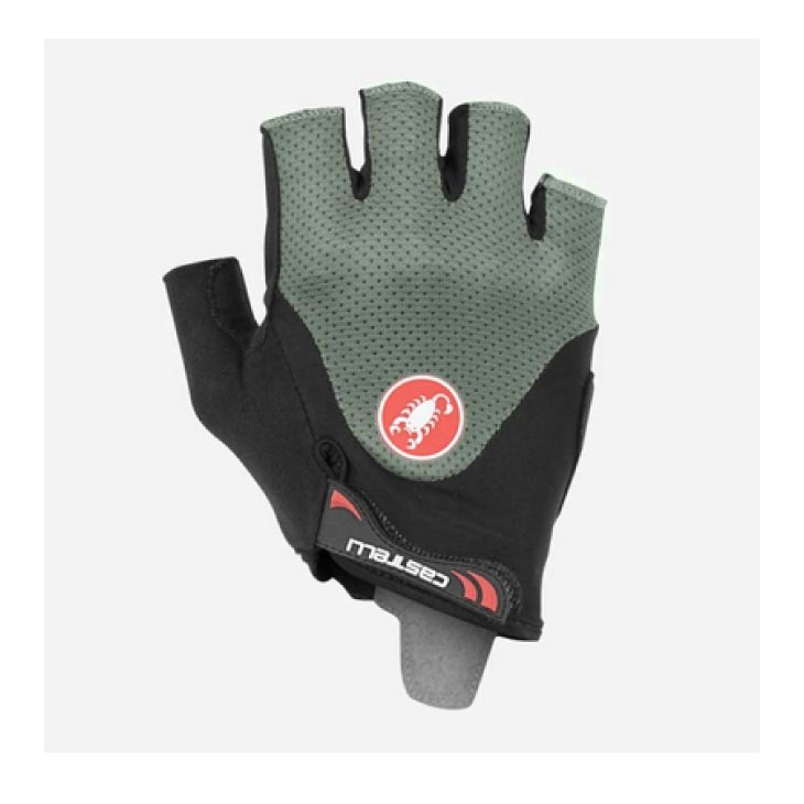 (メール便対応商品)CASTELLI カステリ ARENBERG GEL 2 GLOVE アランベール ゲル 2 グローブ ディフェンダーグリーン ユニセックス 指切りグローブ