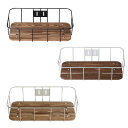 SHOWA INDUSTRIES 昭和インダストリーズ Wood Wire Rack(Shallow type)ウッドワイヤーラック(浅型)フォークセンター＋キャリアーダボ固定タイプ バスケット