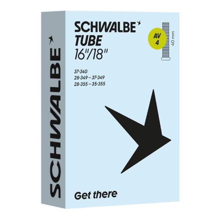 (即納)(メール便対応商品)SCHWALBE シュワルベ TUBE チューブ【品番AV 4】米式バルブ(40mm)(4026495929967)ブロンプトン適合チューブ