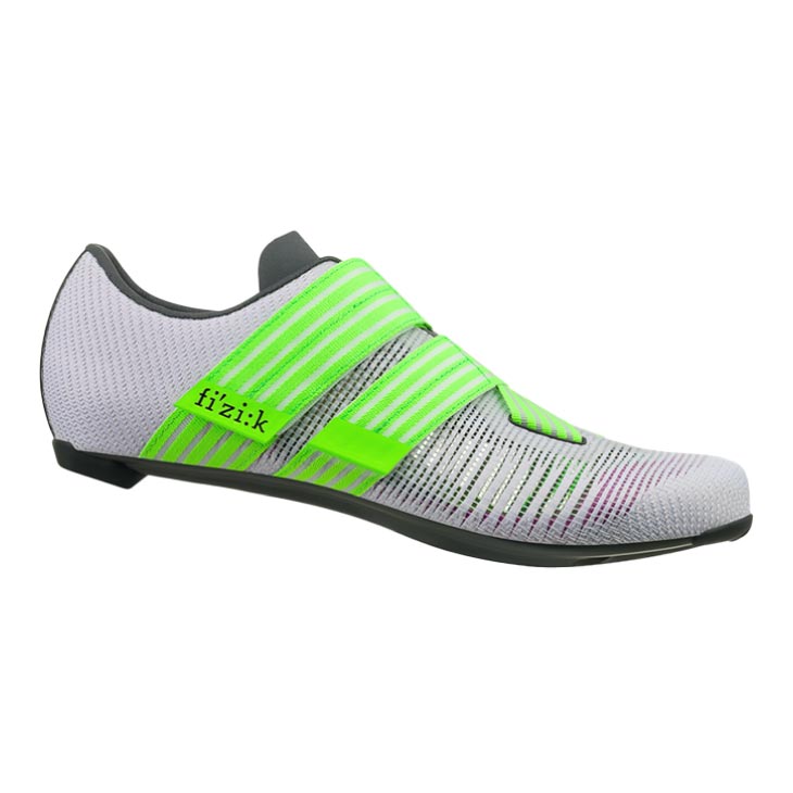 乐天商城 - fizik フィジーク VENTO POWERSTRAP AEROWEAVE 2 ベント パワーストラップ エアロウィーブ 2 バイオレット/ネオングリーン シューズ
