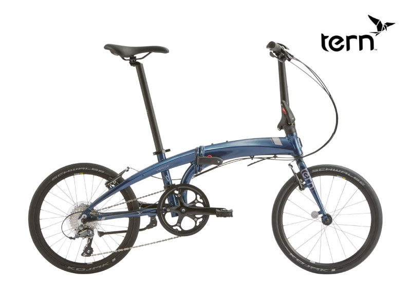 (選べる特典付)2024 TERN ターン VERGE N8 ヴァージュ N8 ブルー/シルバー 8段変速 折り畳み自転車