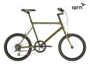 (選べる特典付) TERN ターン CREST クレスト マットオリーブ 8段変速 ミニベロ 小径車