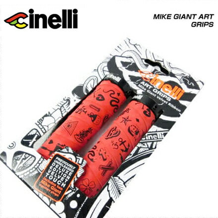 (cinelli) チネリ GRIP グリップ MIKE GIANT ART GRIPS マイク ジャイアント アートグリップ レッド(605018-000020)