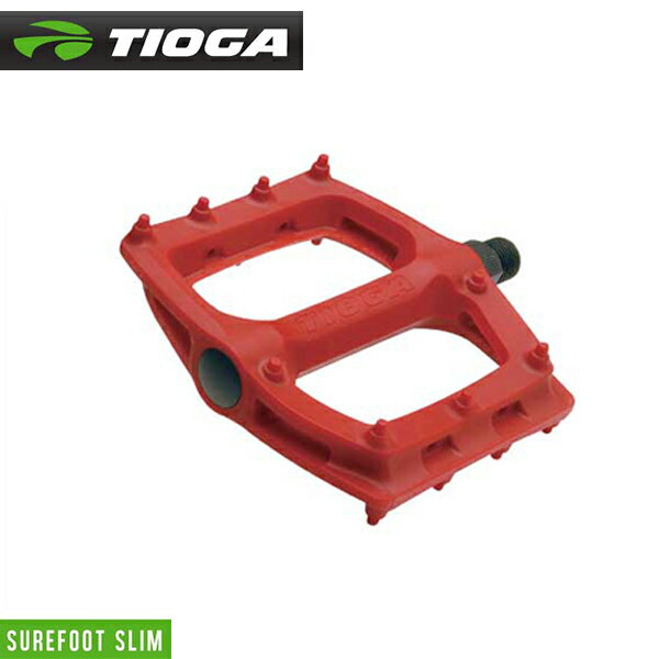 TIOGA タイオガ PEDAL ペダル SureFoot Slim シュアーフットスリム レッド(左右ペア)(PDL12303)(4935012032922)