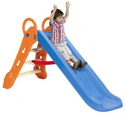 ＜大＞折りたたみロングすべり台　ブルー　大型遊具　スライダー　折りたたみ式　折り畳み