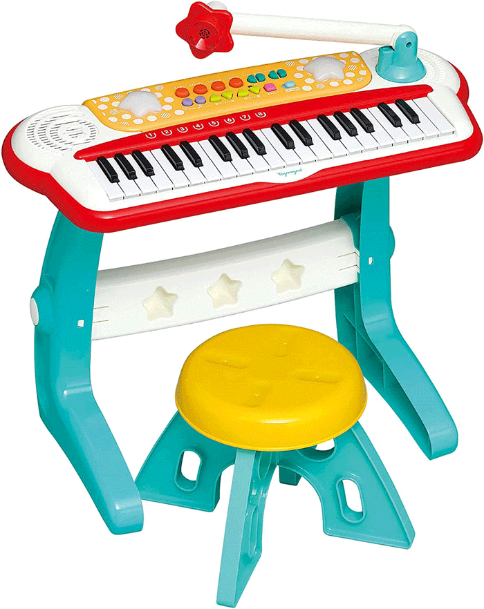 ローヤル キッズキーボード DX+ 【ローヤル】リズム / メロディー機能付き 　子供 ピアノ キーボード ( 楽譜付き / ドレミシール )