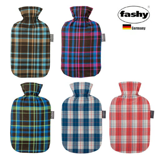 [送料無料/2年保証付き]　fashy　ファシー　デラックス湯たんぽ　タータンチェック　【安心の正規販売代理店】　デラックスシリーズ　寝具　暖房　防寒　エコ　水まくら　ゆたんぽ　ドイツ製