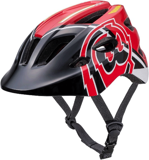 ～マウンテンバイク向けヘルメットのエッセンスを加えた 　　　　バイザー一体型のかっこいいフォルムとオシャレなカラー！～ ●安心のSGマーク付 ●ベンチレーションと呼ばれる通気口より多くの空気をヘルメットの内部に取り込んで長時間使用してもムレにくくて快適です。 ●ダイヤルを回すだけ！個人差のある頭の形やサイズにぴったりとフィットする「かんたんフィットダイヤル」 ●車のライトなどを反射してピカッと光るシールで、夕方や夜道での視認性がアップ。 ●インモールド成型により従来品よりも軽量。約230gなので疲れにくくて快適 □　仕様　□ ●頭囲：53～57cm ●対象年齢：4才～8才くらい ●製品寸法：W210×L275×H145mm ●重量：約230g ※北海道・沖縄県は、別途送料がかかります。