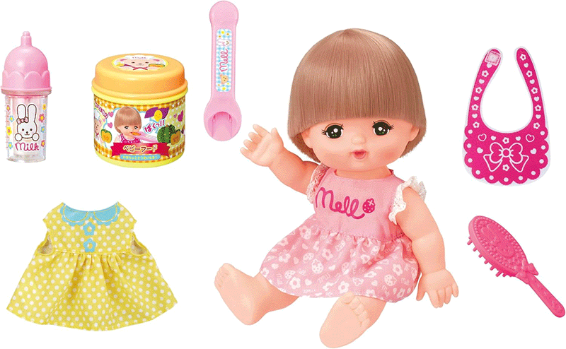 メルちゃん おしょくじ＆おせわセット【パイロット】PILOT メルちゃん お人形セット おにんぎょう おふろも入れる ごっこあそび たんじょうびプレゼント
