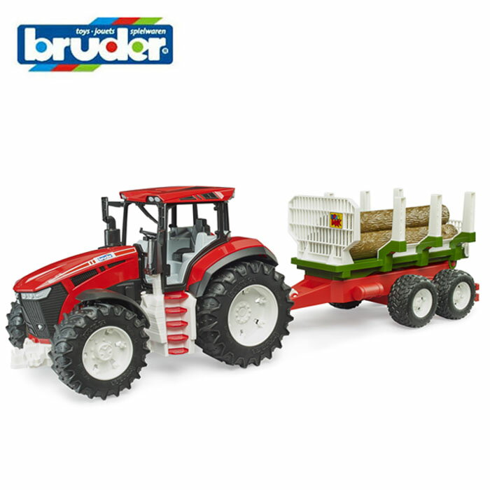 乐天商城 - 【安心の正規品】ブルーダー 03453 ROADMAX トラクター＆森林トレーラー（丸太3本付き）【bruder】ロードマックス