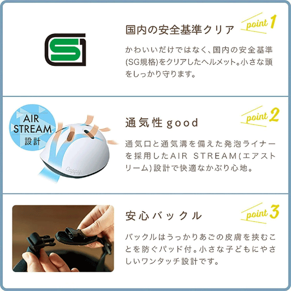 チャイルドヴィーイクルズのアイデス 幼児用ヘルメット キャッピープチ【ides】45-50cm 1歳〜 子供用ヘルメット 軽量｜アングル3