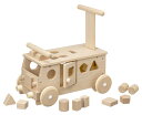 森のパズルバス W-029【平和工業】手押し車 木のおもちゃ