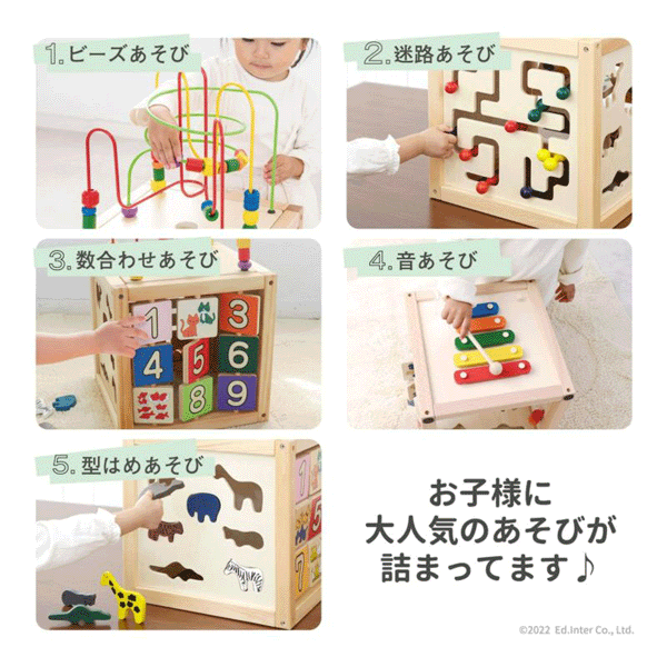 森のあそび箱 【エドインター】木のおもちゃ　森のあそび道具シリーズ　知育玩具 1.5歳から 3