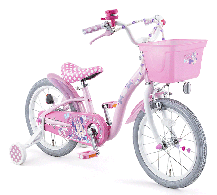 アイデス　ミニーマウスポルカドットS　16インチ ＜完成品＞ ★今なら、自転車カバープレゼント！　ides　子供用自転車