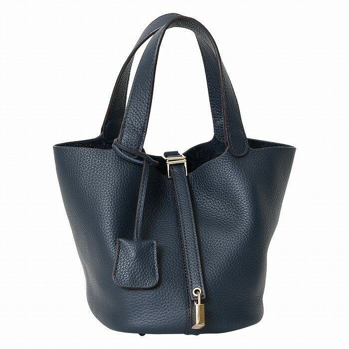 ネイビー×ブラック 高級本革 キャンバス トリヨン バケツ キューブバッグ PM 楽天市場】キューブ ピコタン バッグ（カラーネイビー）（レディース