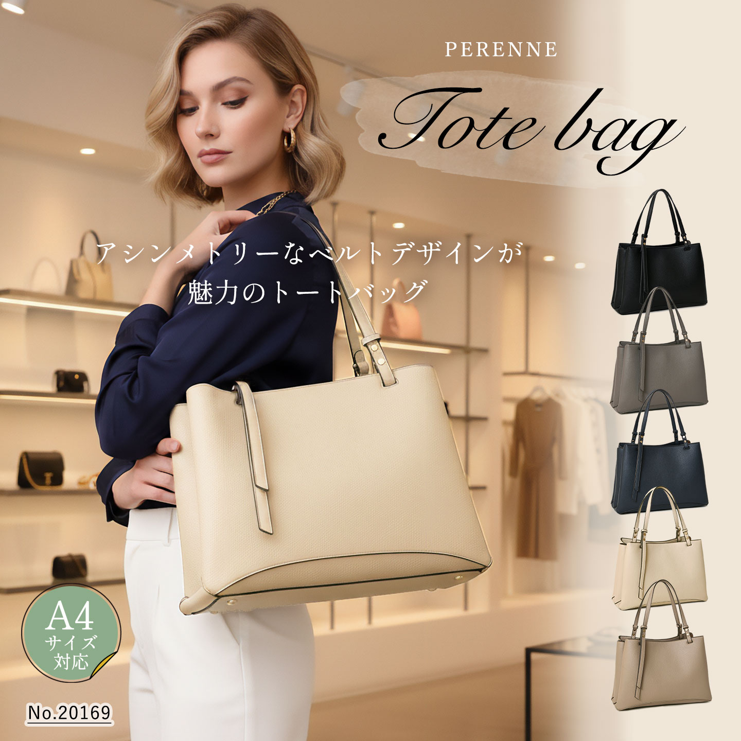クーポン配布中 【お買い得商品 5,060円OFF】PERENNE ペレンネ 20169 送料無料 トートバッグ A4 大容量 ビジネスバッグ ビジネストート 面接 就活 就職 リクルート 通勤 通学 鞄 レディース 卒園式 入園式 卒業式 入学式 オケージョン フォーマルバッグ pe20