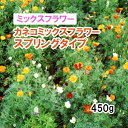 品薄【 景観形成 ミックス 】カネコミックスフラワースプリングタイプ（春まき1年草） 450g 放牧 採草 栽培用 緑化 花 種子 カネコ種苗