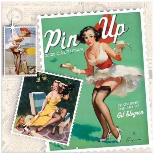 壁掛けカレンダー2025年 2025 Calendar TURNER Pin Up Gil Elvgren 写真 アート インテリア 令和7年暦