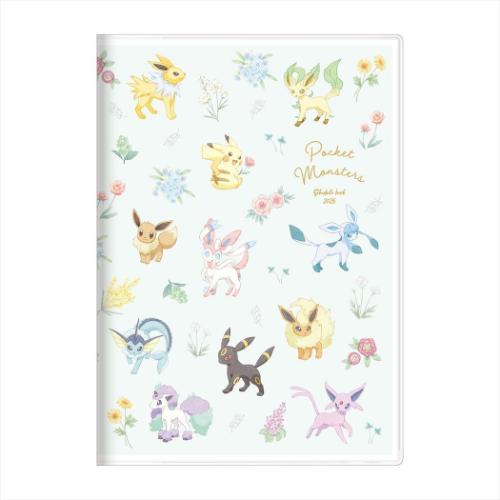 2025年月間ダイアリー B6マンスリー手帳2025 ポケットモンスター チラシ ポケモン サンスター文具 10月始まり 令和7年手帖 メール便可