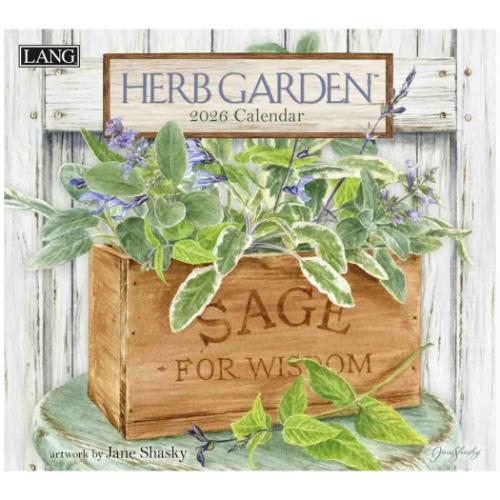 壁掛けカレンダー2026年 2026 Calendar LANG ラング Herb Garden Jane Shasky カントリー フラワー イ..