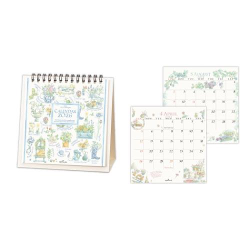 卓上カレンダー 2026年 2026 Calendar ハーブカタログ 日本ホールマーク スケジュール 書き込み 植物 ..