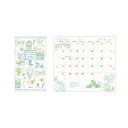 スリムマンスリーダイアリー 2026 diary スリムハーブカタログ 日本ホールマーク 10月始まり スケジュール帳 植物 イラスト 令和8年手帖 メール便可
