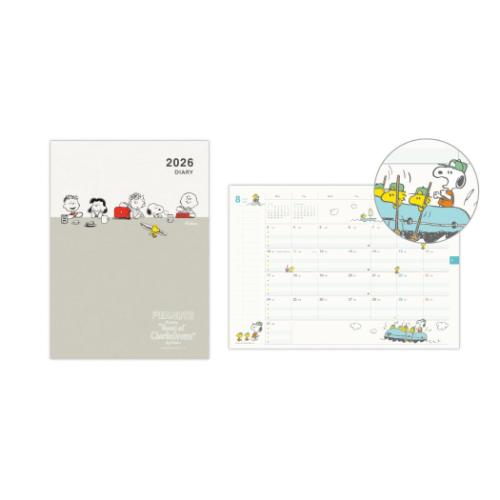 A5ファミリーダイアリー 2026 diary スヌーピー SNA5ファミリー仲間とごはんの時間 ピーナッツ 日本ホ..