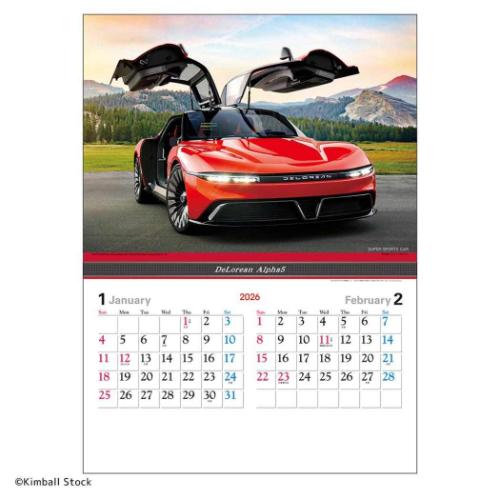 壁掛けカレンダー2026年 2026 Calendar スーパー スポーツカー フォト トーダン 写真 車 インテリア 令..