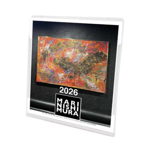 卓上カレンダー 2026年 2026 Calendar 西村麻里 卓上 壁掛 トライエックス インテリア 令和8年暦 メール便可