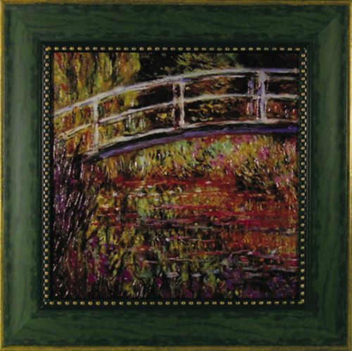 取寄品 クロード モネ 日本風の橋 額付きポスター インテリアアート 名画 印象派
