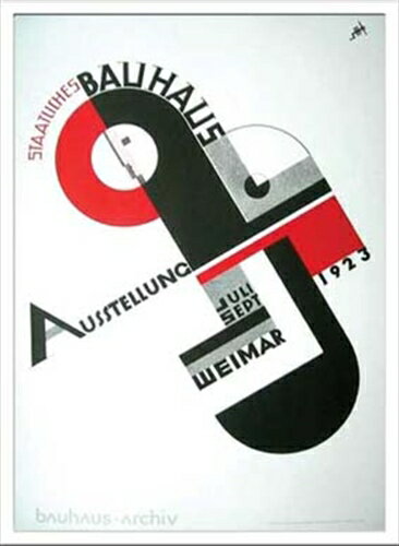 Bauhaus バウハウス WeimarAusstellung1923 IBH70048 額付グラフィックアートポスター 取寄品