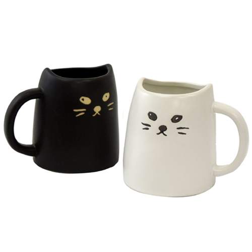 マグカップ ペア マグカップ 黒ねこと白ねこのペア マグカップ おもしろ食器ギフト 猫 雑貨 結婚祝い ベルコモン