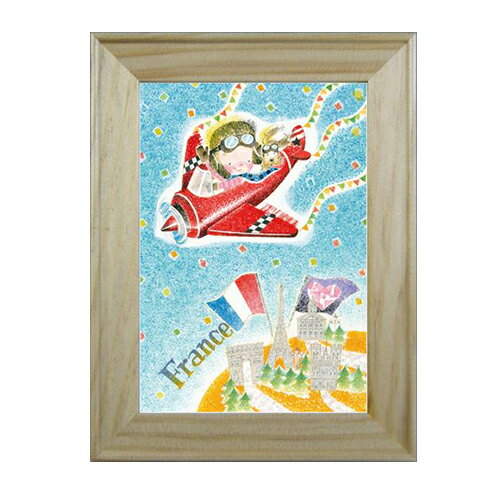 取寄品 サライマサコ MSP-07 ポストカード額装 フレーム付きART イラストアート