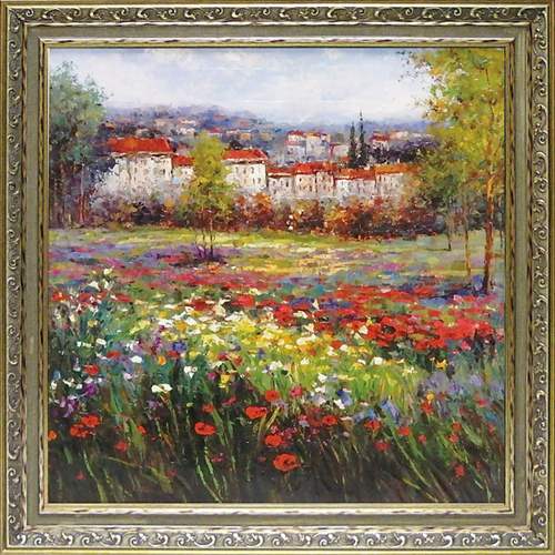 取寄品 ハルシー 風景画 額付きポスター タスカンプレジャー ランドスケープアート インテリア 雑貨