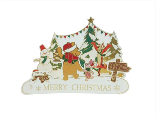 スタンディング立体カード クリスマスカード くまのプーさんディズニー APJ Xmas 封筒付き メール便可