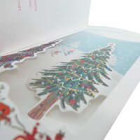 BOXポップアップカード クリスマスカード ルイーズ スキーグローブ APJ Xmas 封筒付き ギフト 雑貨 メール便可 ベルコモン