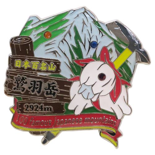1段 ピンズ ピンバッジ 日本百名山 鷲羽岳 エイコー コレクションケース入り トレッキング 登山 メール便可 ベルコモン