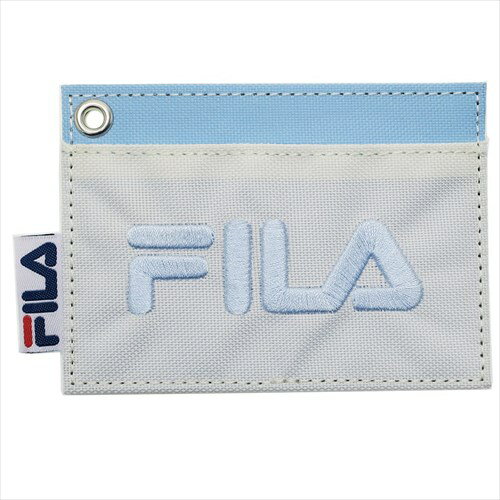 FILA フィラ 定期入れ シングルパスケース ライトブルー マリモクラフト ICカードケース 通勤 通学 雑貨 スポーツブランド グッズ メール便可 ベルコモン