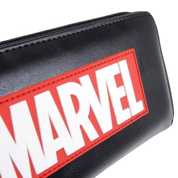 ラウンド ファスナー ロング ウォレット 長財布 MARVEL ラバーワッペンロゴ マーベル クラックス ギフト 雑貨 アメコミ