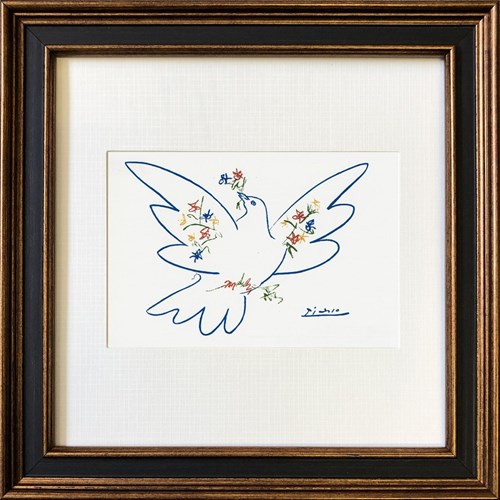 Picasso 名画 パブロ ピカソ 平和のはと 美工社 額装品 ギフト 装飾インテリア 取寄品 ベルコモン