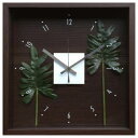 送料無料 Design Clock LEAF 掛け時計 デザインクロック リーフ フィロデンドロン クッカバラ 美工社 CDC-51812 32x32x5.7c...
